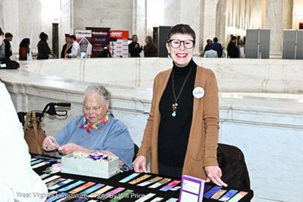 Kathy Gallagher and Patty Stewart at Arts Day